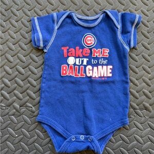 Genuine Merchandise Royal Blue Baby Onesie with Red and White Graphic